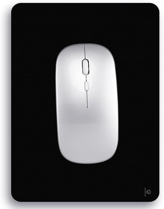 Audimi Small Mouse Pad 6 x 8 Inch, Mini Mouse Pad Thick for Laptop Wireless Mouse Home Office Travel, Portable & Washable (Black)