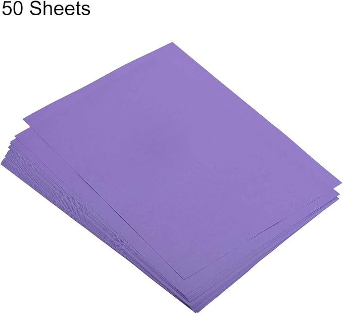 MECCANIXITY 50 Sheets Colored Copy Paper 8.3 x 5.8 Inch Printer Paper 80gsm Dark Purple for Office Printing, Document Copying, Invitations, Forms, Art Projects