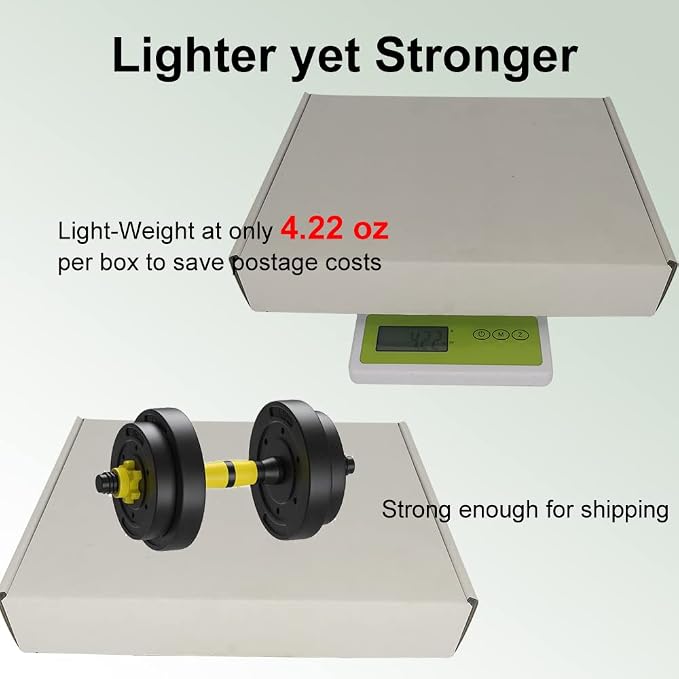 11.125x8.625x2'' Shipping Boxes 25 Pack, White Corrugated Cardboard Mailers for Mailing Packaging Small Business (W1182-25)