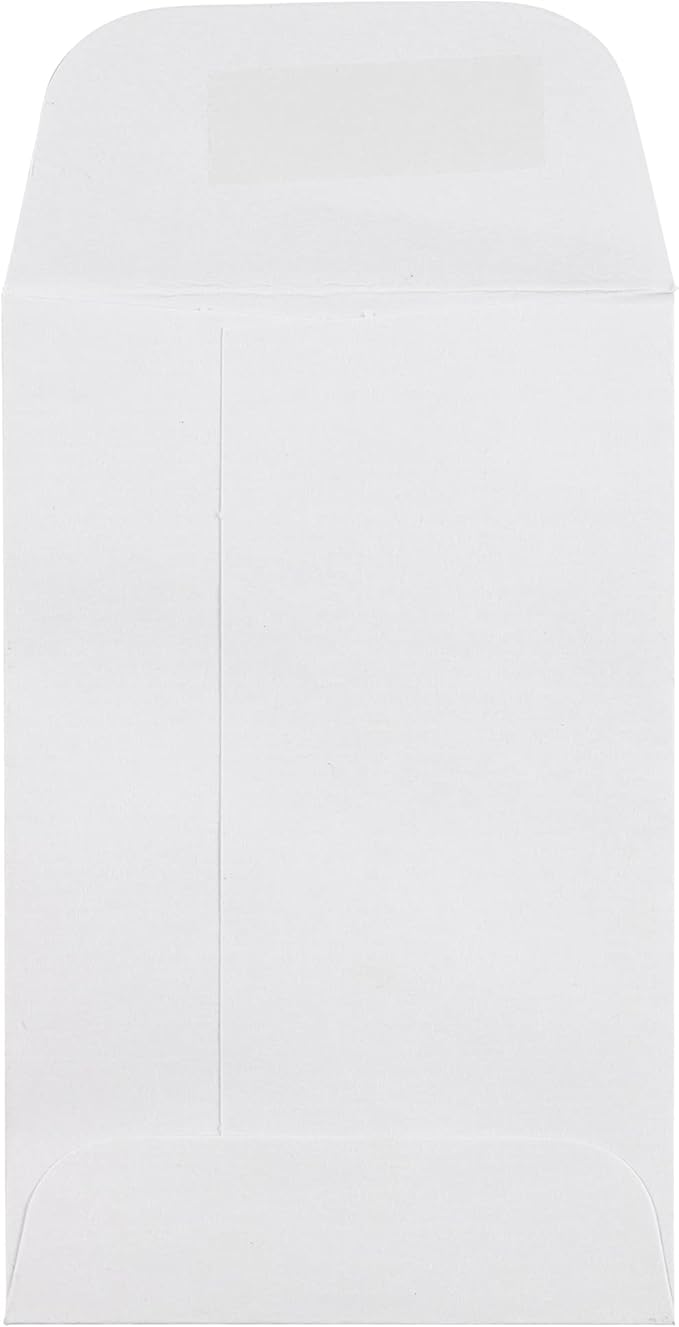 JAM PAPER #1 Coin Business Envelopes with Peel and Seal Closure - 2 1/4 x 3 1/2 - White - Bulk 250/Box
