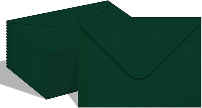150 Packs of Gift Card Envelopes, Mini Envelopes, Gift Card Holder, Business Card Envelopes (4"x2.75") (dark green)