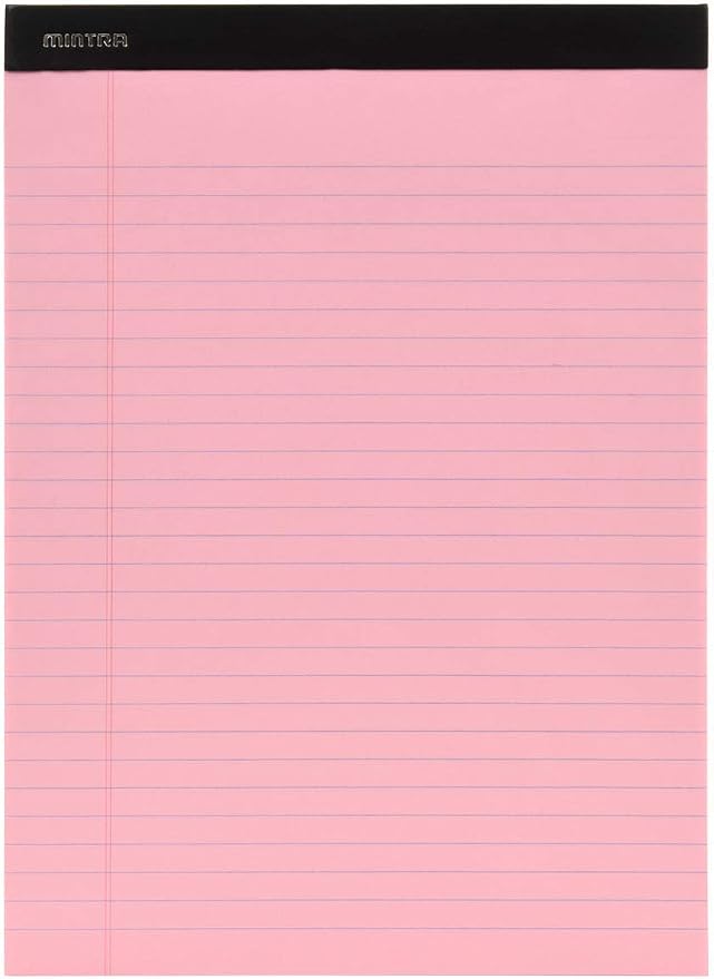 Mintra Office Colorful Legal Pads - Includes 2 Blue, 2 Pink, and, 2 Green Writing Pads, Micro Perforated Lined Sheets, Ideal for Professional & Personal Use, 8.5"x11" Wide Ruled, 6 pack Pastel Set 2