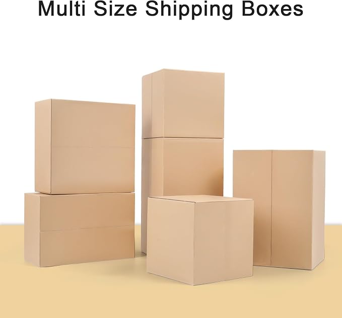 Shipping Boxes Medium 10x7x6 Inches, 30 Pack Mailer Packaging Boxes Bulk, Brown Corrugated Cardboard Boxes for Small Business Mailing Packing