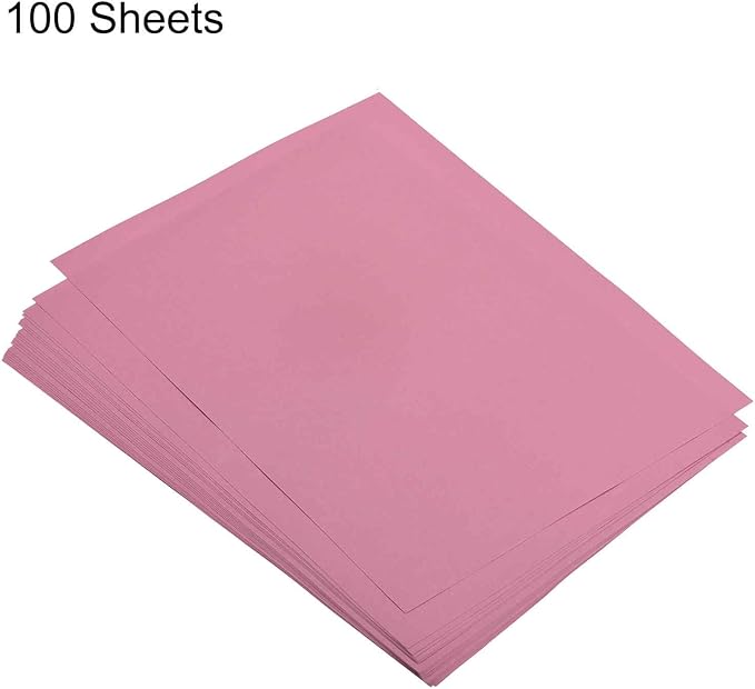 MECCANIXITY 100 Sheets Colored Copy Paper 8.3 x 11.7 Inch Printer Paper 80gsm Pink for Office Printing, Document Copying, Invitations, Forms, Art Projects
