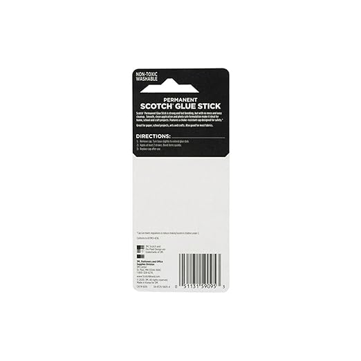Scotch Glue Stick, .53 oz, Acid Free and Non-Toxic (6015) (Pack of 2)