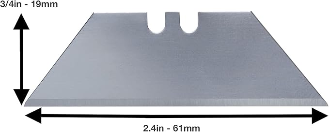 Utility Knife Blades Ten Packs - Box Cutter Blades Refills - Two 10 Packs Heavy Duty SK5 Steel Utility Razor Blade Replacement in Convenient Storage Box - Standard Size - Fits Most Cutters & Knives