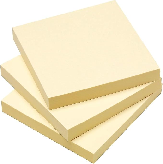 Highland Sticky Notes, 3 x 3 Inches, Yellow, 18 Pack (6549-18)
