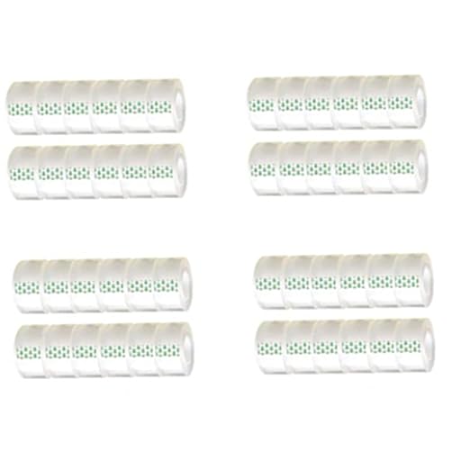 48 Rolls Tape Refills Roll Clear Transparent Tape Refill Rolls for Office, Home, School, 3/4-Inch x 1000 inch