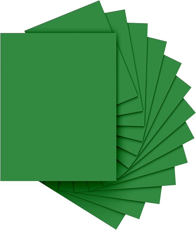 Dark Green Cardstock Paper 8.5 x 11, 40 Sheets Cardstock Printer Paper 8.5x11, Green Card Stock Paper 8.5 x 11, 200 GSM Dark Green Construction Paper for DIY Cards, Greeting Cards, Party Decorations