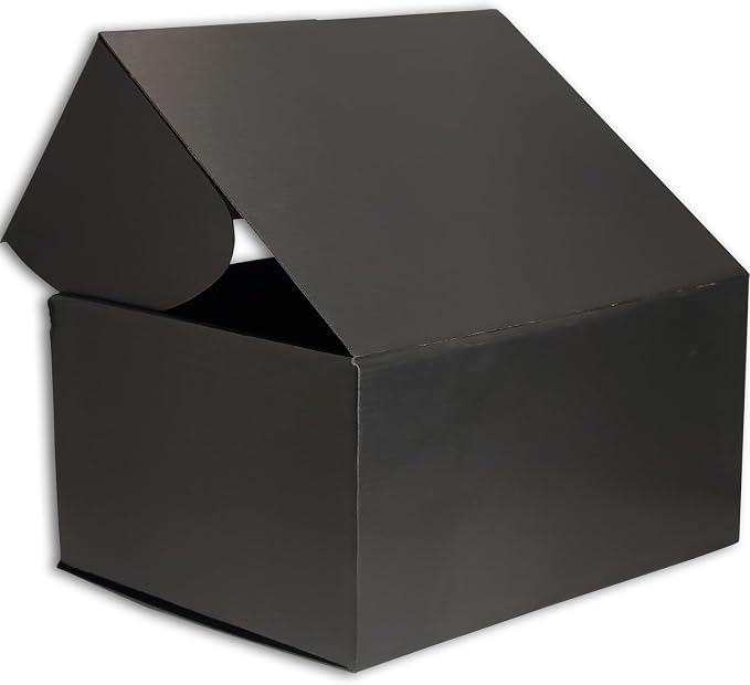 12x8x6 Shipping Boxes Black Mailer Corrugated Cardboard Box Set of 15 | for Packaging, Literature, Packing, Mailing, Storage, Small Business, Moving, Gift, Supplies, Quick Fold, Tab Locking
