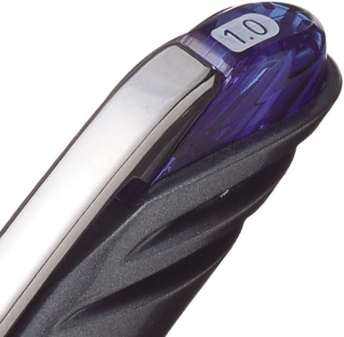 Pentel EnerGel NV Liquid Gel Pen, (1.0mm) Metal Tip, Bold Line Capped, Blue Ink