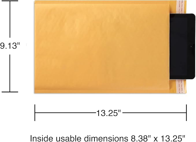 Staples Peel & Seal Bubble Mailers, #3, 8.5” x 14” — 25/Carton (51982)