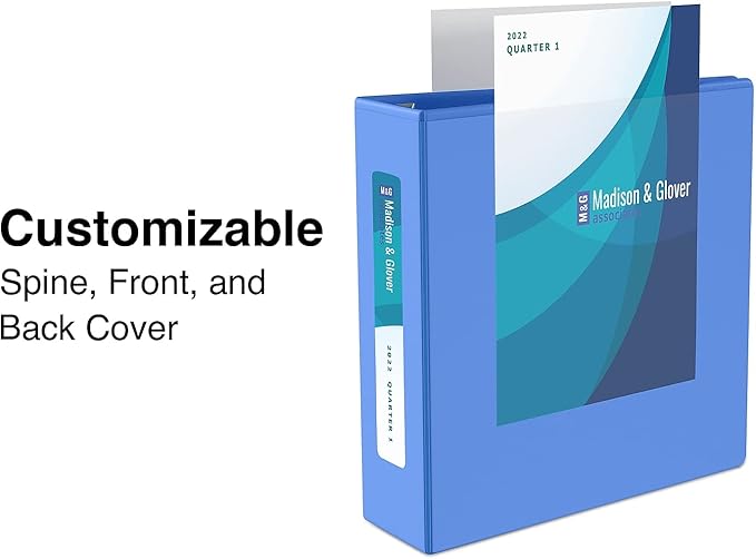 Staples Heavy-Duty 3-Inch D-Ring View Binder, Reinforced Spine, Holds Up to 600 Sheets, Periwinkle, for Office & School