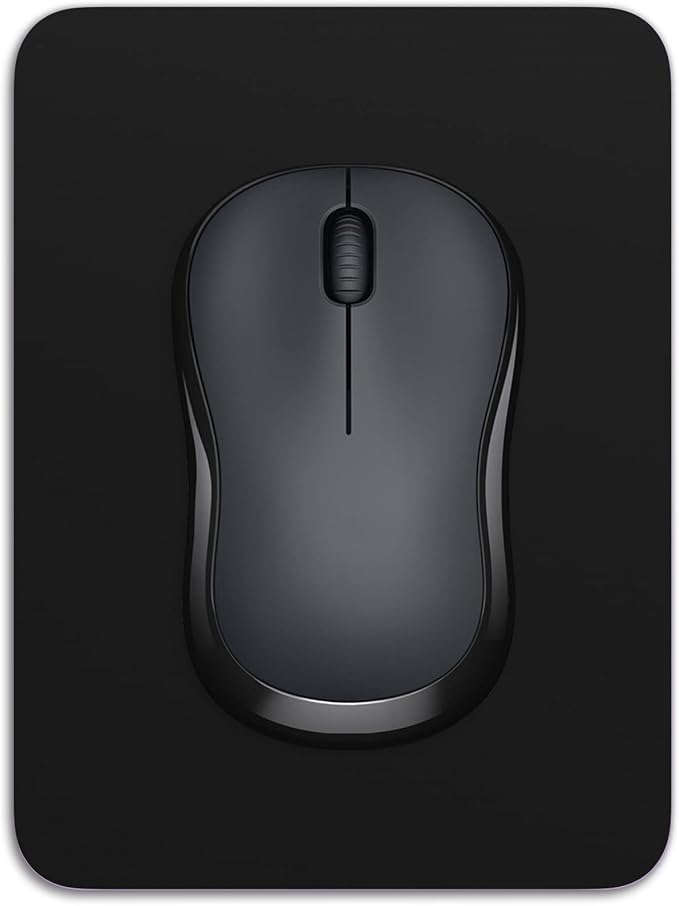 Dapesuom Small Mouse Pad, 6 x 8 Inch Thick Rubber Premium-Textured Non-Slip Portable & Washable Mini Mouse Mat for Women Men Wireless Laptops Keyboard Tray Gaming Work Computer Office Travel, Black