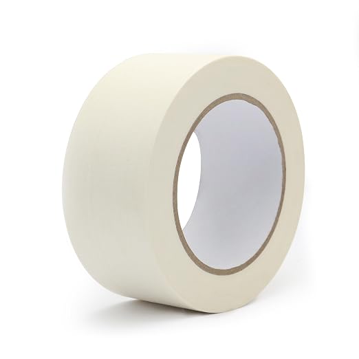 Masking Tape 2 inch Wide, Beige White Painters Tape General Purpose Tape for Crafts Painting Labeling Decoration School Projects Home Office, 2 inchX55 Yards