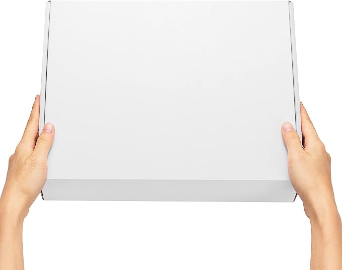 Timirog Shipping Boxes 13x10x3 Inches 20 Pack White Corrugated Cardboard Mailing Box for Small Business, Tab Locking Literature Mailer Packaging Supplies for Packing Book Gifts Craft | Mailing Box for Small Business, Tab Locking Literature Mailer Packa...