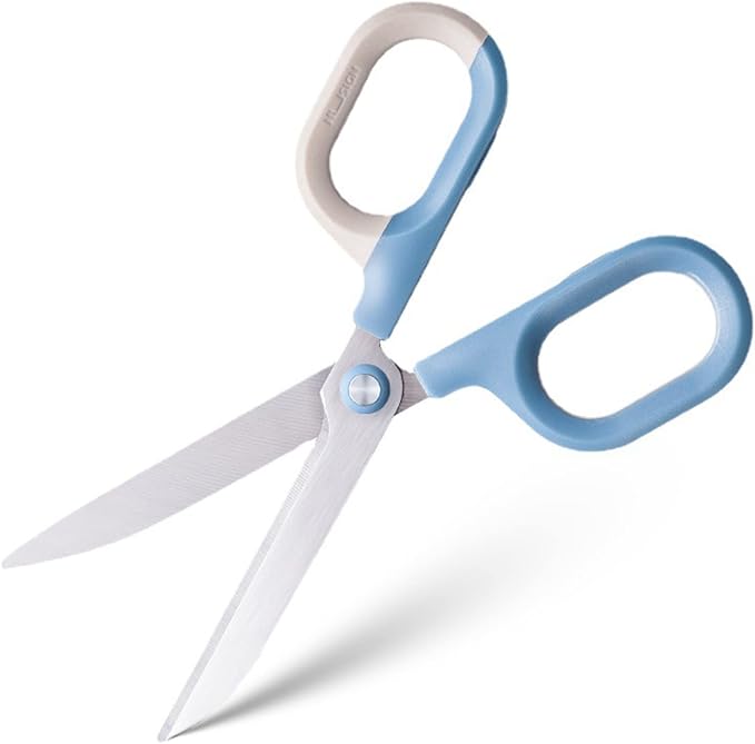 Multipurpose Scissors, Comfort-Grip Handles Sharp Scissors for Office Home School Craft Sewing Fabric Supplies (6", Blue)