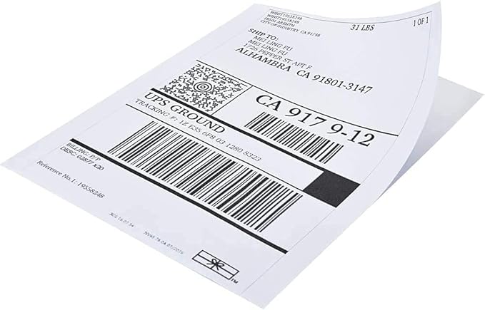 LabelMore 8.5 x 11 Full Sheet Sticker Label for Laser & Inkjet Printers, 10000 mailing Shipping Labels, White
