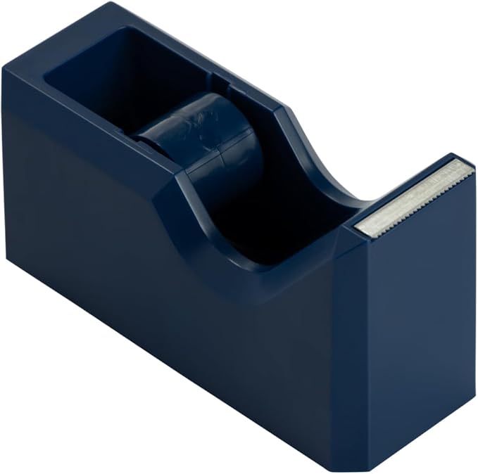 JAM PAPER Colorful Desk Tape Dispensers - Navy Blue - 3/Pack