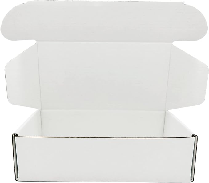 Small White Box 5 x 3 x 1 Inch 50 Pack Recyclable Corrugated Gift Mailers Storage Business Packaging Shipping Boxes