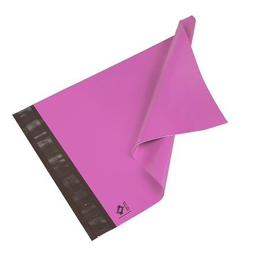 KKBESTPACK Poly Mailer Envelopes Shipping Bags Self Adhesive Waterproof Bags (Pink) (B125), 12 x 15.5 / 100pc (Pack of 2)