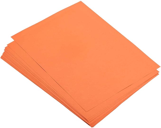 MECCANIXITY 100 Sheets Colored Copy Paper 8.3 x 5.8 Inch Printer Paper 80gsm Orange for Office Printing, Document Copying, Invitations, Forms, Art Projects
