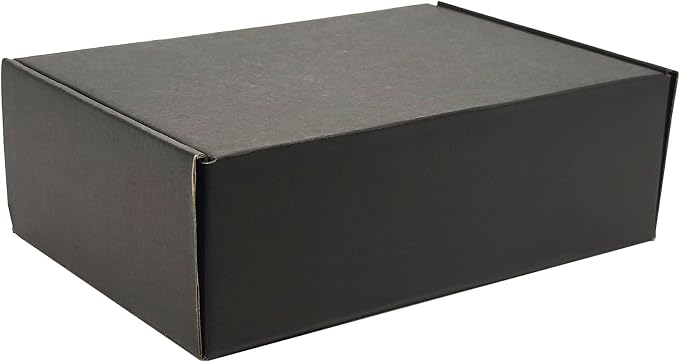 9x6x3 Shipping Boxes Set of 30, Black Mailer Corrugated Cardboard Box | for Packaging, Literature, Packing, Mailing, Storage, Small Business, Moving, Gift, Supplies, Quick Fold, Tab Locking