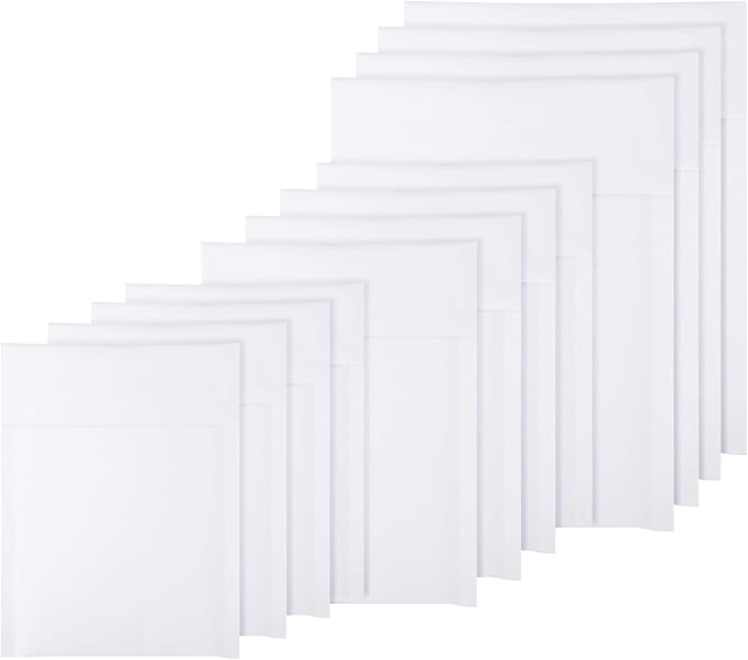 50 Pcs Kraft Bubble Mailers 3 Size Padded Envelopes Kraft Poly Mailers Bubble Lined Shipping Envelopes Mail Shipping Bags for CDs Book Business Supplies (White)