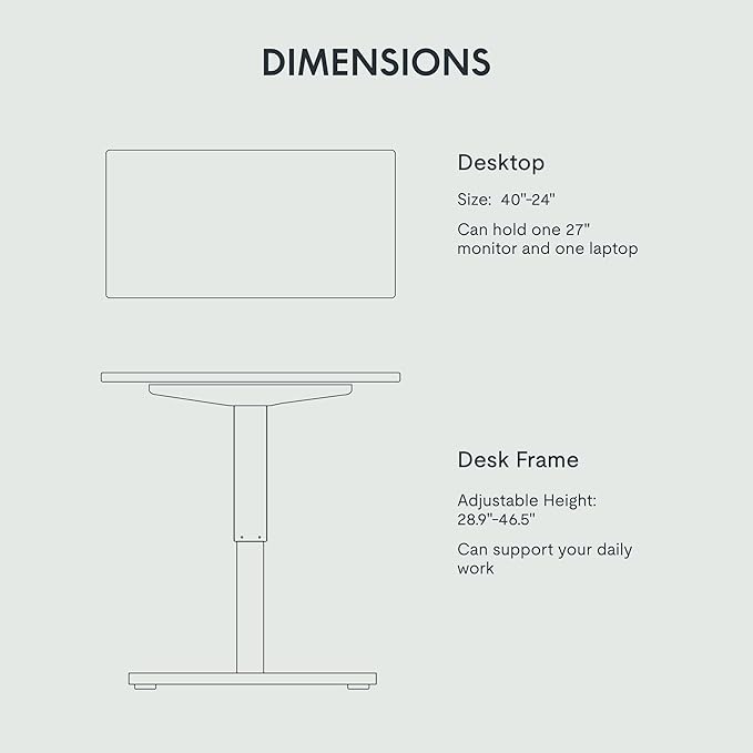 FLEXISPOT EN2 48''x24'' Standing Desk with Monitor Mount Bundle, One-Piece Desktop, Fully Adjustable Single Monitor Arm with Cable Management, Bundle for Home Office, Gaming & Study, Black