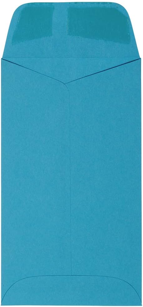 JAM PAPER #5.5 Coin Colored Business Envelopes - 3 1/8 x 5 1/2 - Blue Recycled - 50/Pack