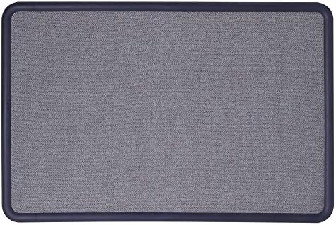 Quartet Bulletin Board, Fabric, 3 x 2 Feet, Office Bulletin Boards, Contour Navy Blue Plastic Frame (7693BE)