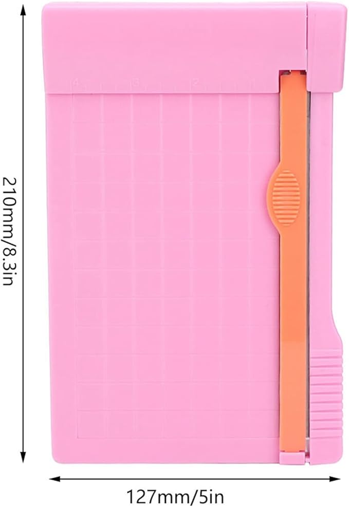 Paper Cutter,Mini Portable Paper Trimmer Card ID Photo Cutting Knife Gridded Photo Trimmer Paper Slicer Paper Cutting Board for Cardstock Scrapbooking