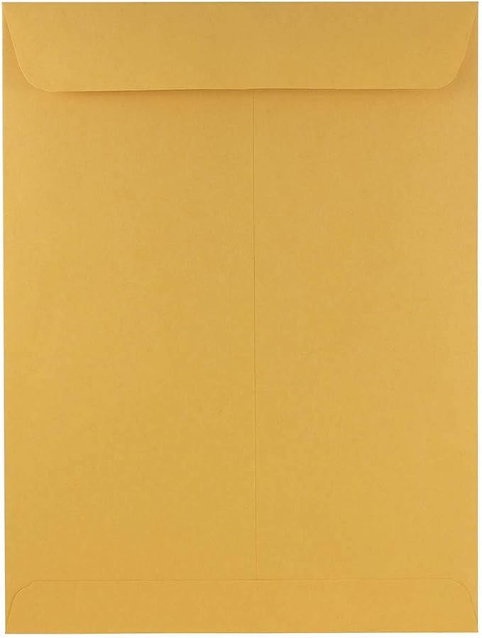 JAM PAPER 9 x 12 Open End Catalog Premium Envelopes - Brown Kraft Manila - 25/Pack