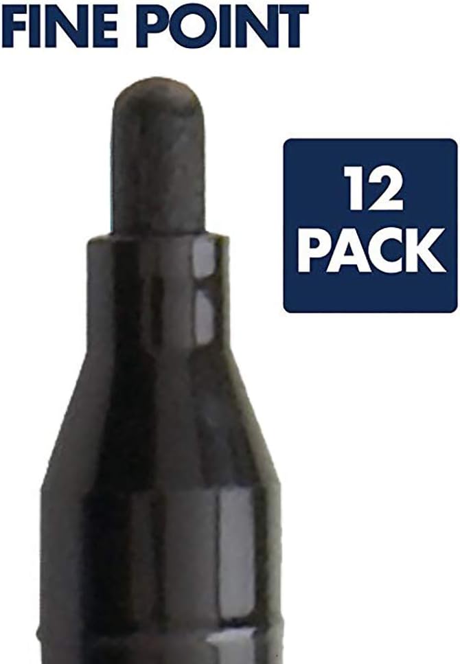 Quartet Dry Erase Markers, Whiteboard Markers, Fine Tip, EnduraGlide, Black, 12 Pack (5001-13M)