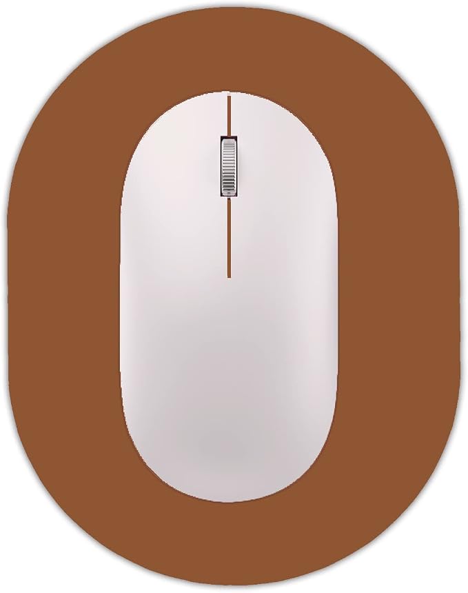 Small Mouse Pad, Portable, Waterproof Non-Slip Rubber Bottom, Unisex, Wireless Mouse, Laptop Keyboard Tray, Office Travel Brown 5.5X7.5 Inch
