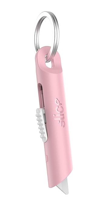 Slice Mini Pen Cutter | Keychain Knife and Box Cutter | Retractable Safety Cutter | Dusty Rose