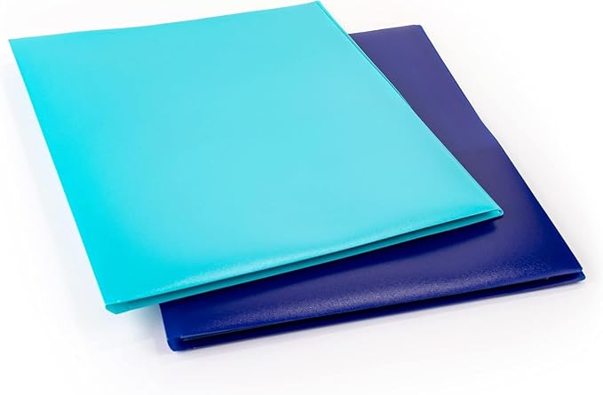 Smead 10-Pocket Organizer, Letter Size, 2 per Pack, 1 Each of Dark Blue and Teal (89204)
