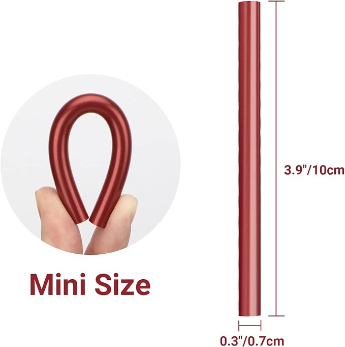 Red Hot Glue Sticks Mini, 36 Pack Hot Melt Glue Sticks Colored Small Size, Adhesive Sealing Wax Sticks for Stamp, Crafting, Christmas Cards, Decoration, Repairs, 4" Long x 0.27" Dia