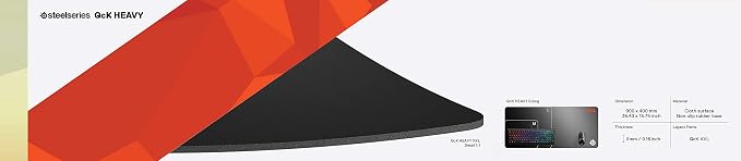 SteelSeries QcK Gaming Mouse Pad - Thick Cloth - Sized to Cover Desks XXL (Pack of 5)