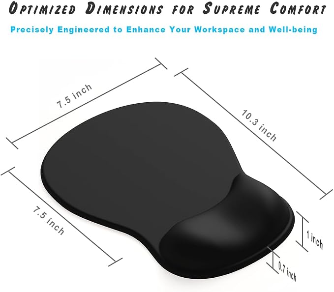 ErgoComfort Gel Wrist Rest Mouse Pad-Ergonomic Office Mousepad with Wrist Support-Non-Slip, Design Desk Accessories Mat for Home&Game Decor (08Cream Marble)