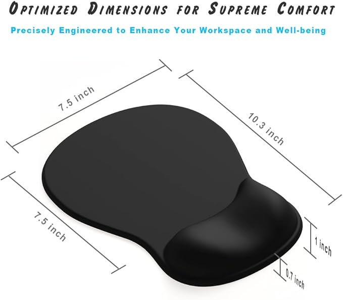 ErgoComfort Gel Wrist Rest Mouse Pad-Ergonomic Office Mousepad with Wrist Support-Non-Slip, Design Desk Accessories Mat for Home&Game Decor (08Marble Vein)