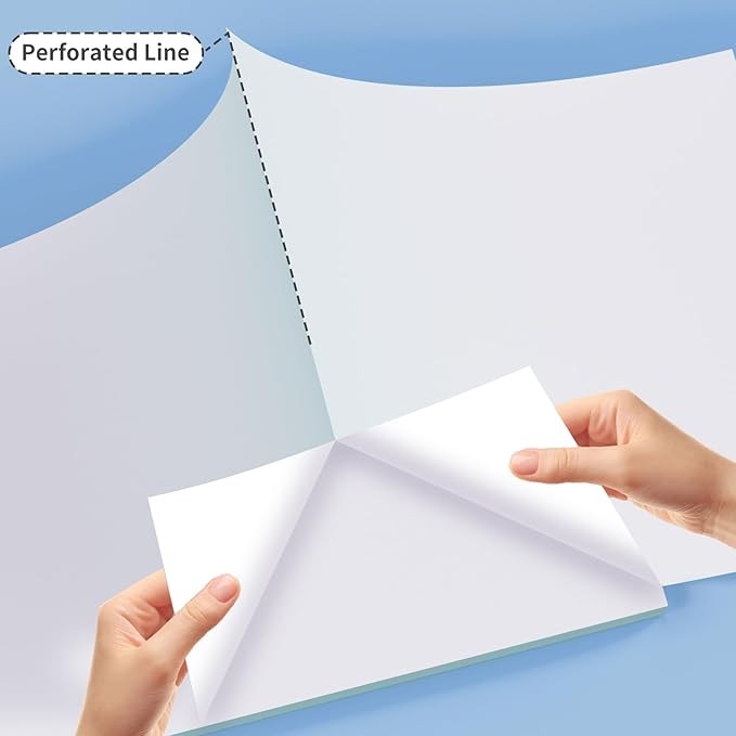 Continuous Thermal Printer Paper 8.5" x 11" US Letter Size - High-Efficiency Durable Printing for Home Work, Printing Contract, Compatible with Most Thermal Printers (100 Sheets/Continuous Folding)