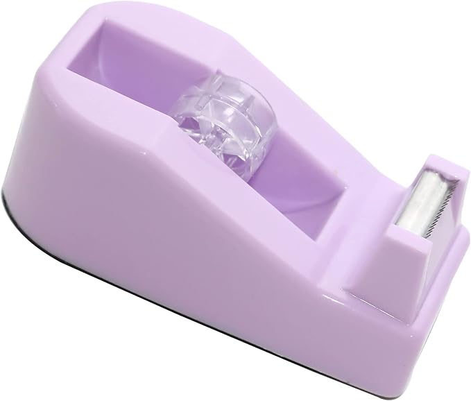 WELSTIK Desktop Tape Dispenser Non-Skid Base, for Packaging in Office,Restaurant, Flower Shop,Cake Shop,Purple