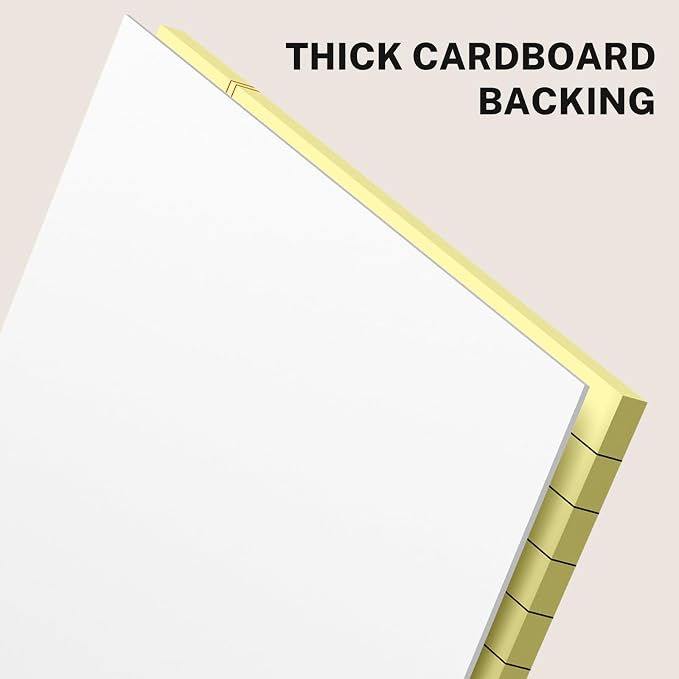 8 Pack Note Pads 5 x 8 Inch, Yellow Narrow Ruled Small Legal Pads, Perforated Notepad 5 x 8 Lined Writing Pads, College Lined Legal Notepads for To-do Lists, Daily Note-taking, School and Office