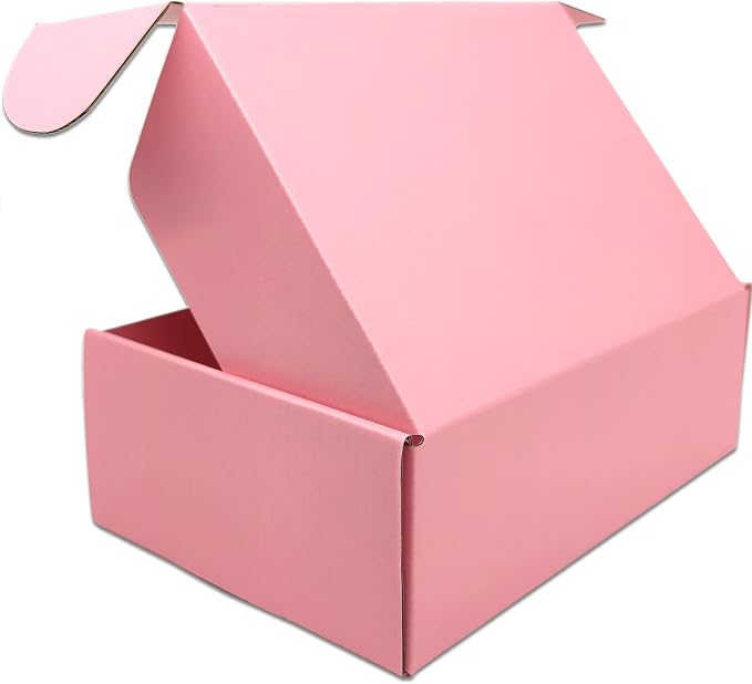 9x6x3 Shipping Boxes Set of 30, Pink Mailer Corrugated Cardboard Box | for Packaging, Literature, Packing, Mailing, Storage, Small Business, Moving, Gift, Supplies, Quick Fold, Tab Locking