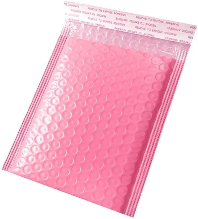 Water Resistant Bubble Envelope Mailers [250 Pack] 6 inch x 9 inch #0 Pink Poly Padded Shipping Envelopes Self Sealing Cushioned Packaging Bags