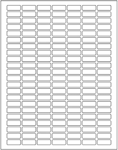 Printable Rectangle Labels, 1 x 0.375 Inch - 15940 Pack | Clear printable labels for inkjet & laser printers. Template included.