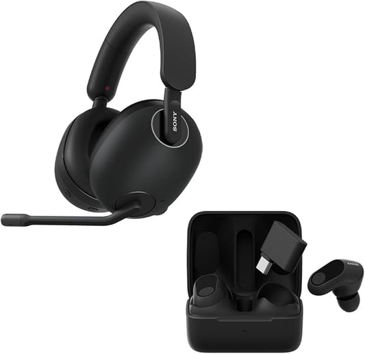 Sony INZONE H9 Wireless Noise Canceling Gaming Headset (Black) + Wireless Gaming Earbuds (Black)