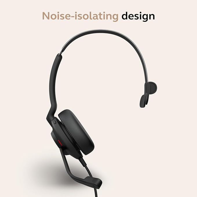 Jabra Evolve2 30 SE (2025 Version) Wired Single-Ear Headset with Microphone – Computer Headset - USB-A and USB-C Cable - Works with All Online Meeting Platforms - Black