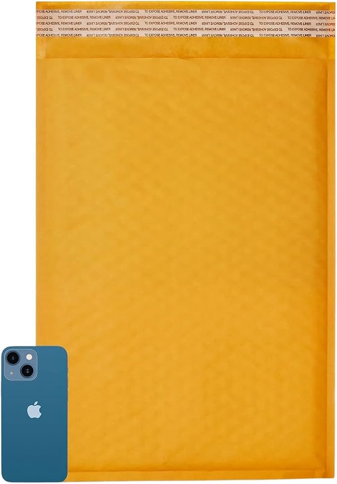 50 PC #7 14.25x20 Inches 50 Pack Inches Kraft Bubble Mailers Yellow Shipping Padded Envelopes Self Seal Waterproof Cushion Envelopes